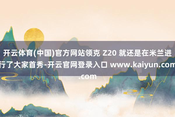 开云体育(中国)官方网站领克 Z20 就还是在米兰进行了大家首秀-开云官网登录入口 www.kaiyun.com