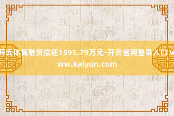 开云体育融资偿还1595.79万元-开云官网登录入口 www.kaiyun.com