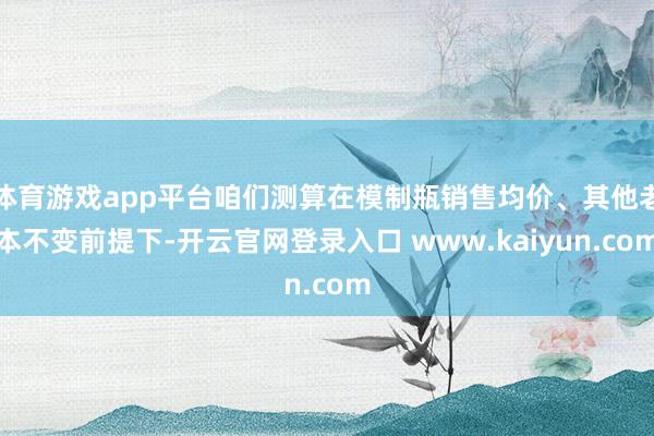 体育游戏app平台咱们测算在模制瓶销售均价、其他老本不变前提下-开云官网登录入口 www.kaiyun.com