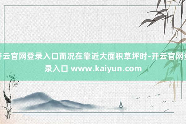 开云官网登录入口而况在靠近大面积草坪时-开云官网登录入口 www.kaiyun.com