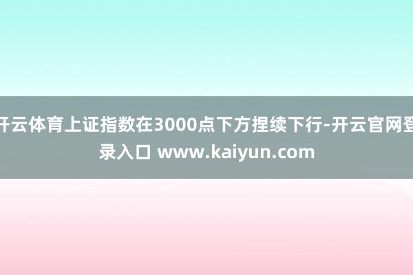 开云体育上证指数在3000点下方捏续下行-开云官网登录入口 www.kaiyun.com